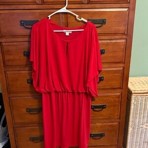Coldwater Creek Vibrant Red Midi Dress